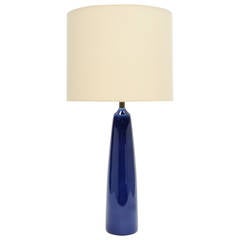 Vintage Lotte and Gunnar Bostlund Cobalt Blue Table Lamp