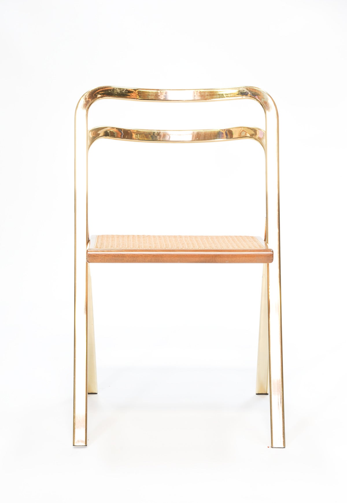 Late 20th Century Set of Four Folding Italian Chairs by Cidue in the Style of Willy Rizzo