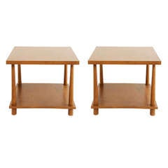 Pair of T.H. Robsjohn-Gibbings for Widdicomb Reverse Tapper Side Tables