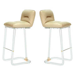 Pair of Bar Stools by Leon Frost for Lion in Frost Inc., American, circa 1975