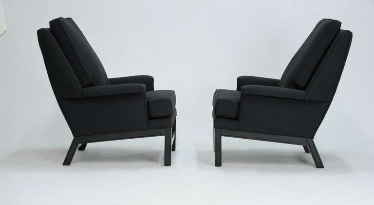 American Incredible Pair of Mid-Century Club Chairs For Sale