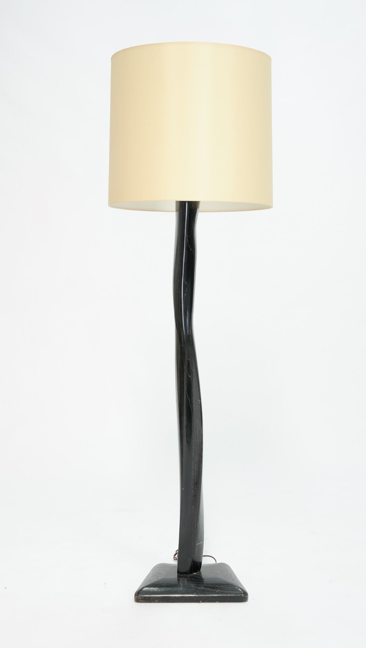 Heifetz Black Cerused Oak Floor Lamp