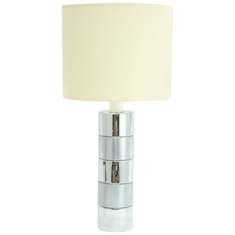 Laurel Lighting Company Brushed and Polished Chrome Lamp For Sale