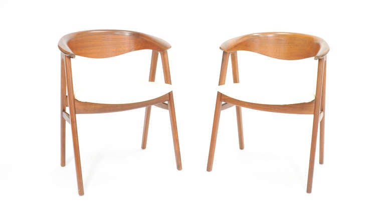 Danish Pair of Erik Kirkegaard for Dux Armchairs