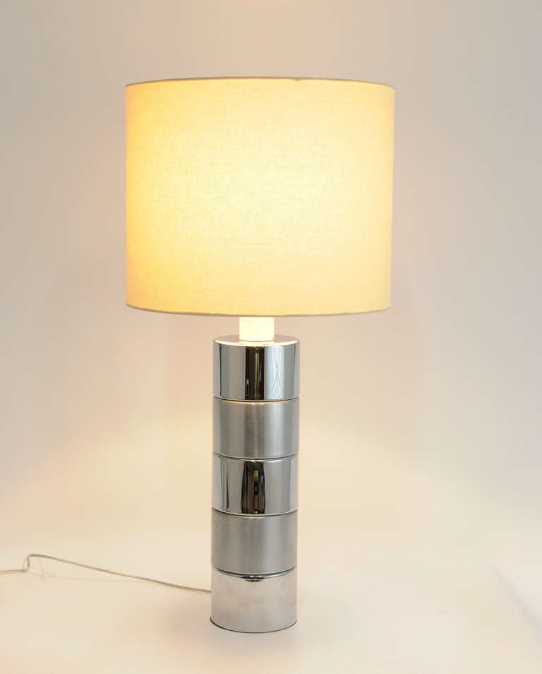 Mid-Century Modern Laurel Lighting Company Brushed and Polished Chrome Lamp For Sale