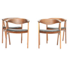 Set of Four Extra-Large Chairs by Erik Kirkegaard for Dux