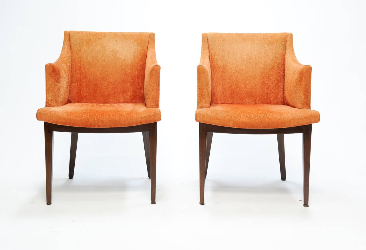 Mid-Century Modern Set of Eight Edward Wormley Dining Chairs for Dunbar Furniture Company For Sale