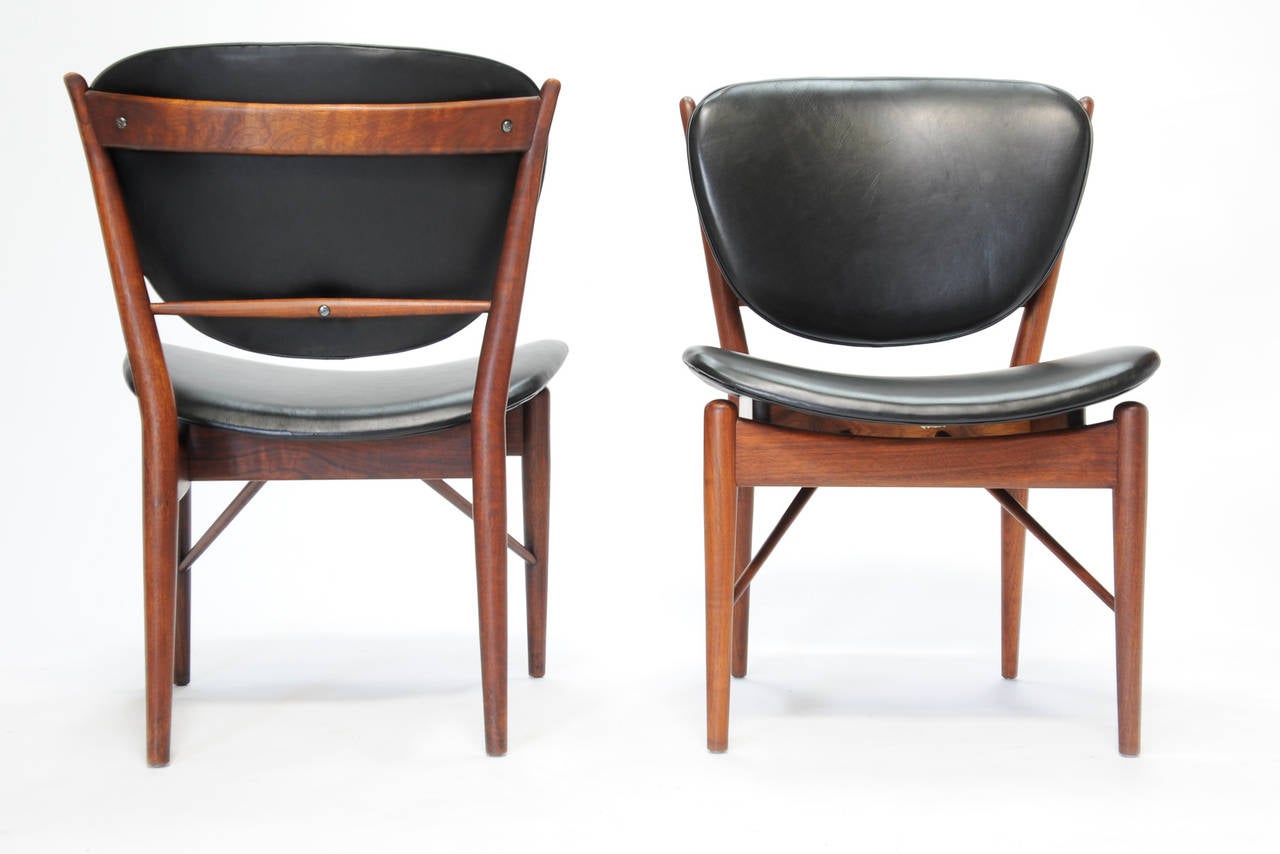 Set of Six Finn Juhl Dining Chairs for Baker 1
