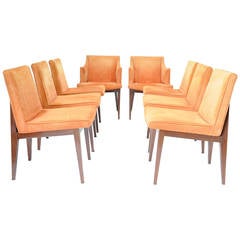 Set of Eight Edward Wormley Dining Chairs for Dunbar Furniture Company