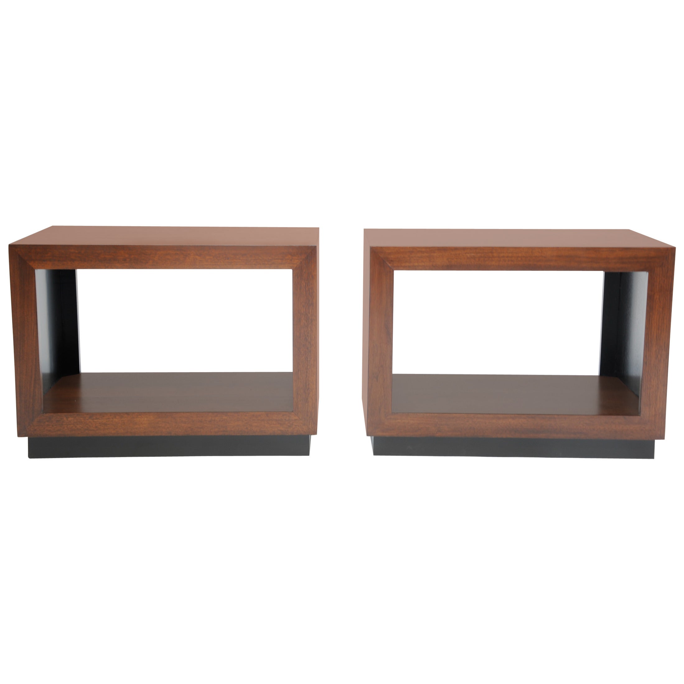 Harvey Probber Walnut Side Tables