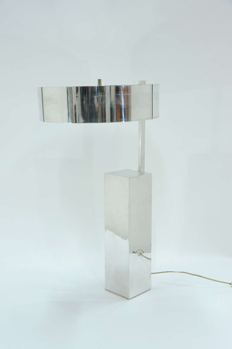 Monumental Table Lamp In The Manner Of Robert Sonnenman In Good Condition For Sale In Portland, OR