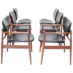 Set of Six Finn Juhl Dining Chairs for Baker