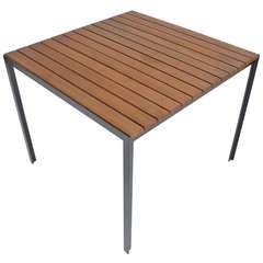 Florence Knoll Redwood Indoor Outdoor Dining Table