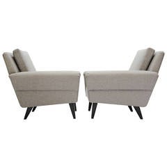 Pair of Club Chairs in the Manner of Paul Laszlo Ceramic for Herman Miller