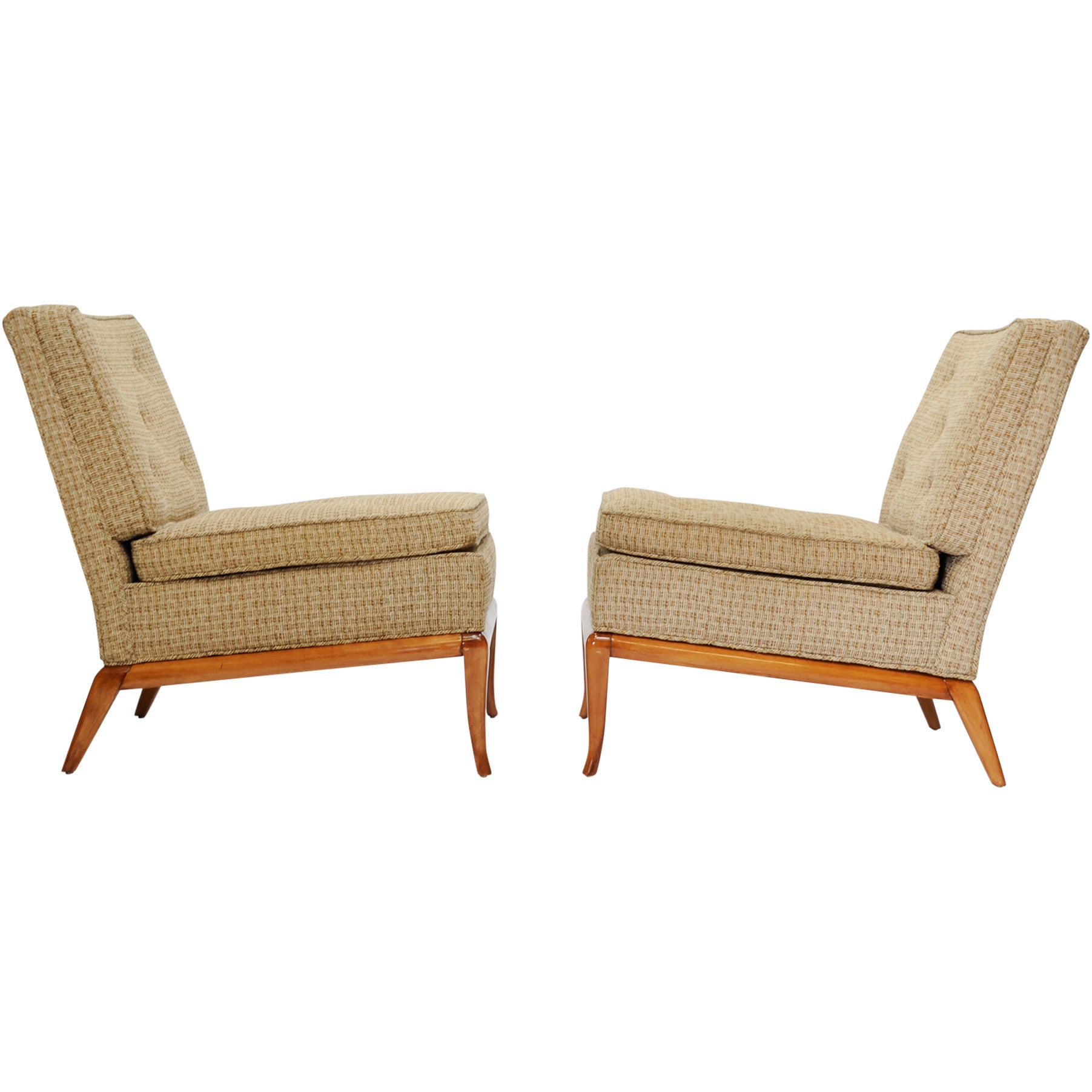 A Pair of T.H. Robsjohn-Gibbings Slipper Chairs for Widdicomb