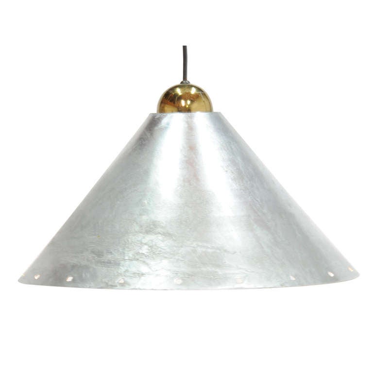 Set of Nine Ron Rezek Ceiling Lights in Zinc Finish at 1stdibs