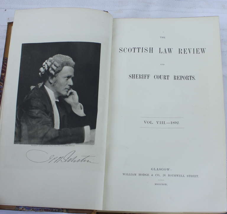 Leather Collection of 25 Scottish Law Review Books, 1892-1951