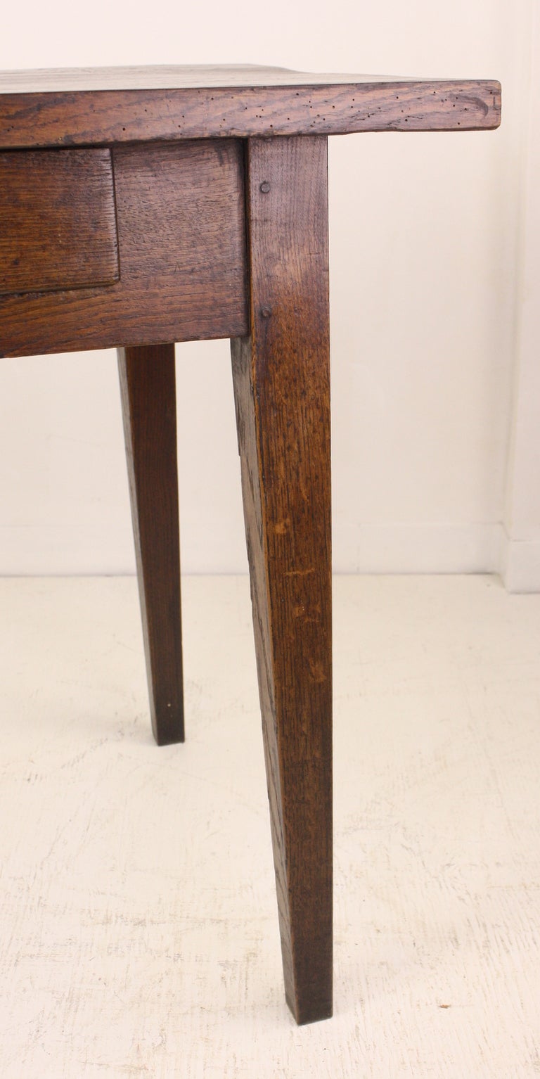 French Antique Oak Side Table at 1stdibs