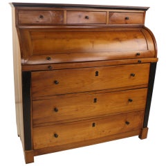 Antique French Cherry Cylinder Top Desk 2