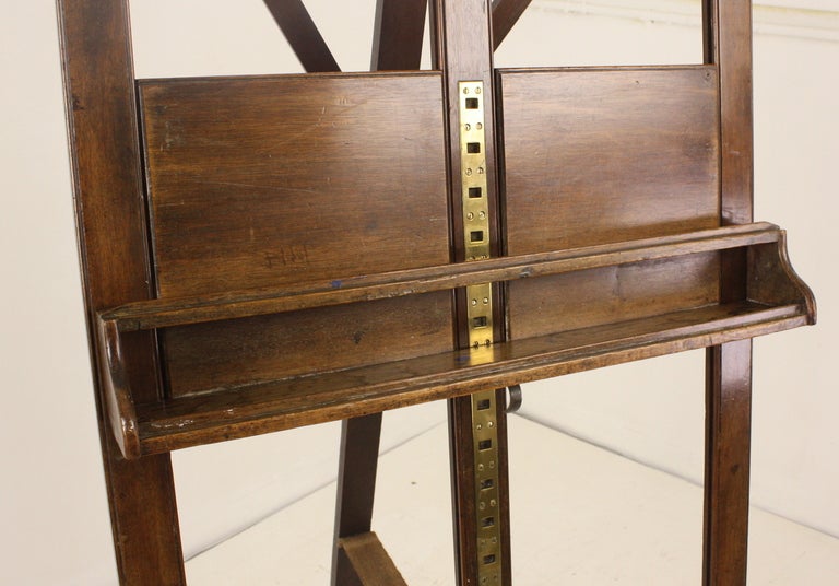 Large 19th C. Campaign Easel, London, England In Good Condition In Port Chester, NY