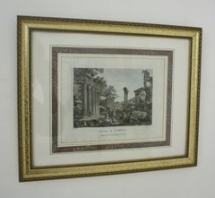 Quattro stampe storiche inglesi, incorniciate, 1782 circa