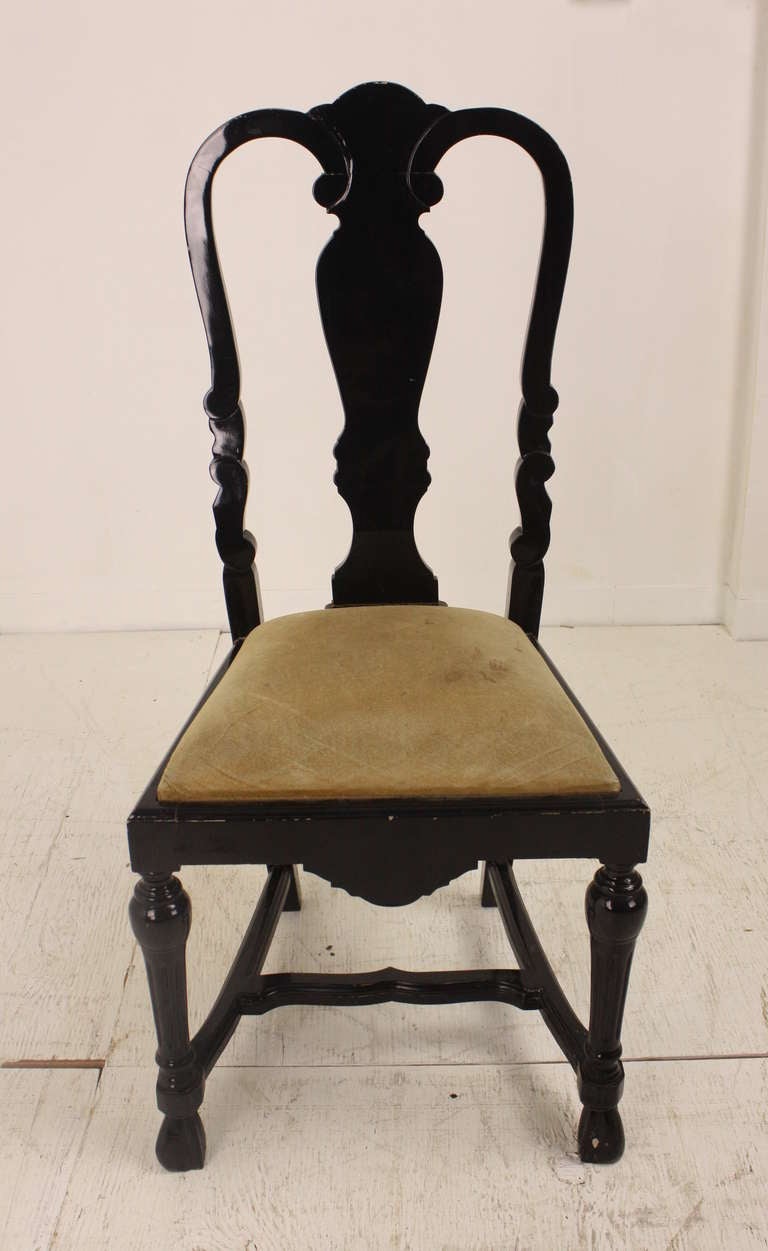 Paint Six Stunning Small Antique Dutch Dining Chairs For Sale