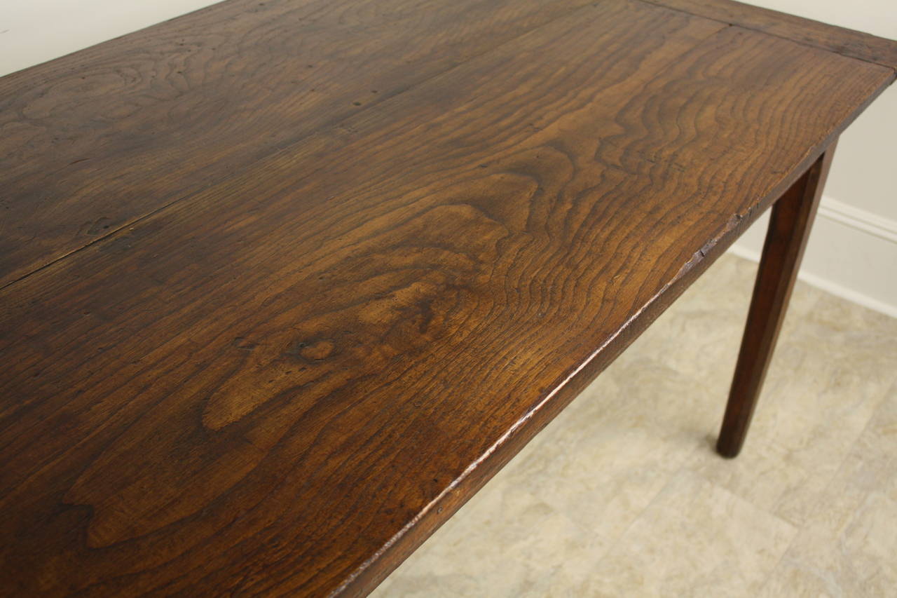 Wood French Antique Elm Farm Table