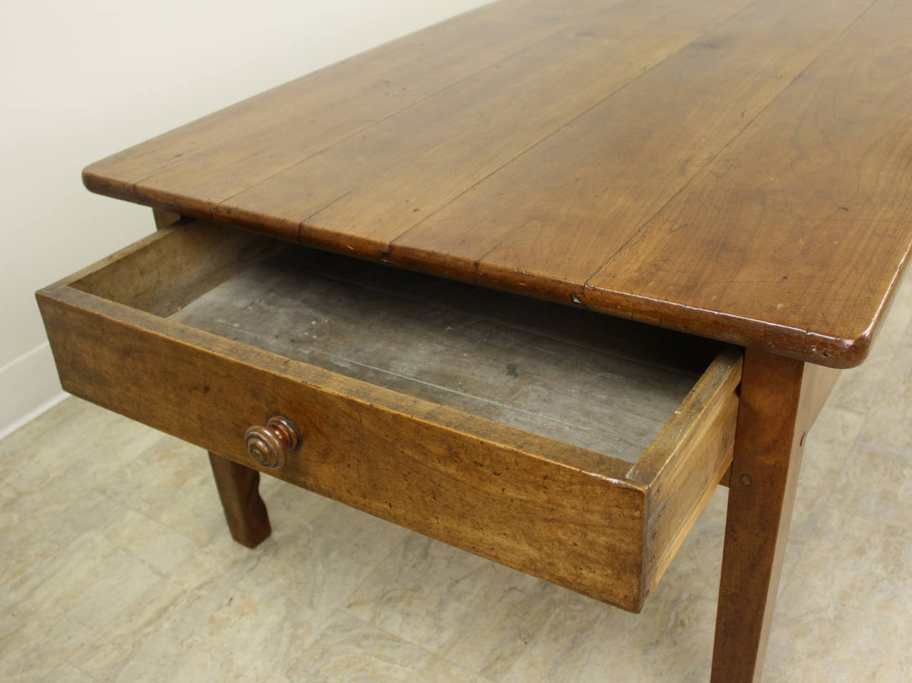 Antique French Cherry TwoDrawer Coffee Table at 1stDibs antique