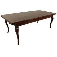 Vintage Generously Proportioned Cherry Draw-Leaf Dining Table