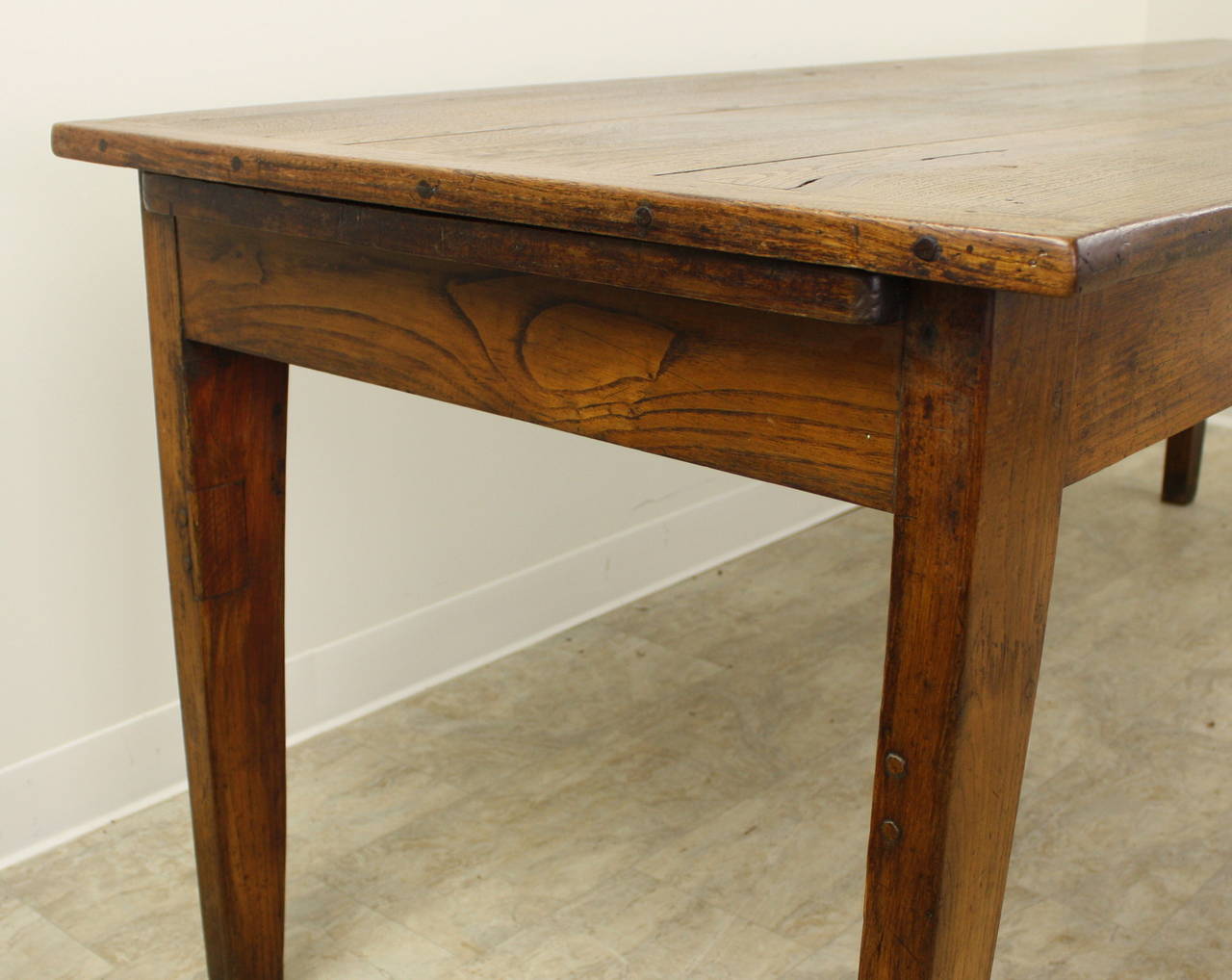 Antique French Ash Farm Table In Good Condition In Port Chester, NY