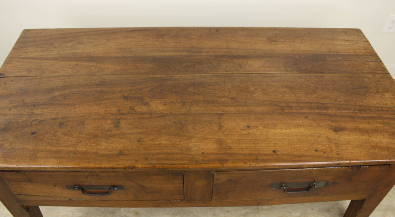 Wood Antique French Paneled Cherry Coffee Table