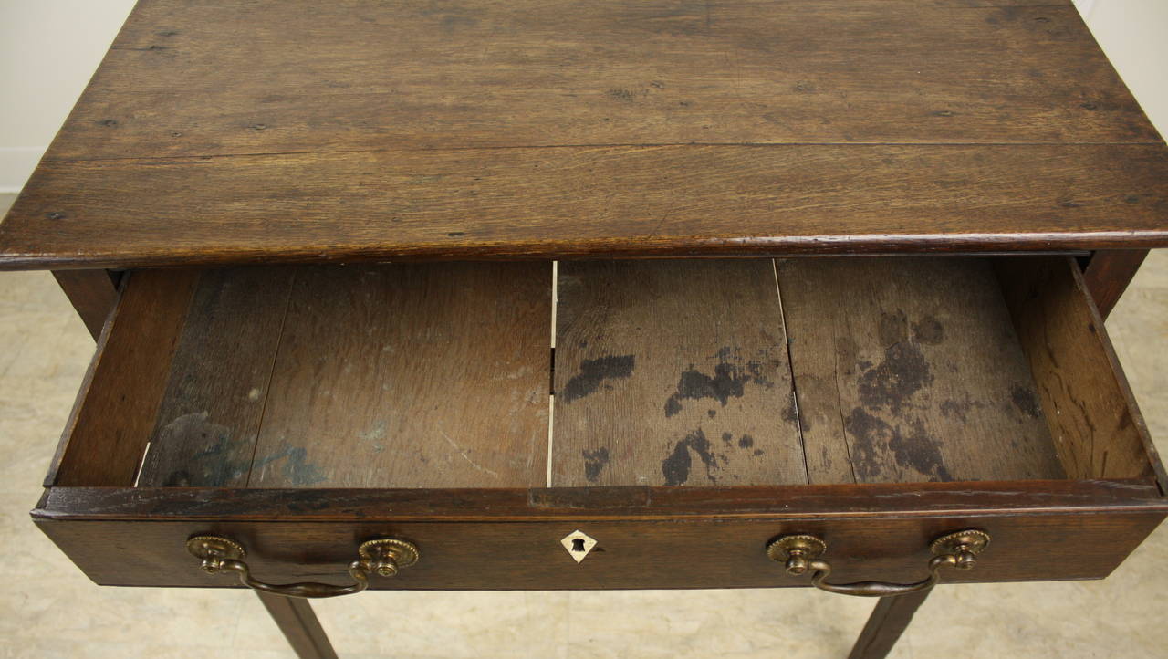 Antique Welsh Period Oak Side Table 1