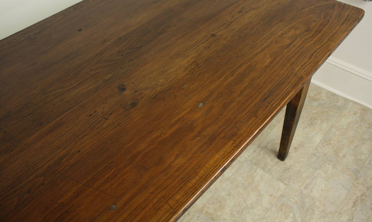 Iron Large Antique French Pine Farm Table