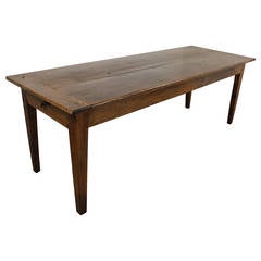 Long French Antique Oak Farm Table Long French Antique Oak Farm Table