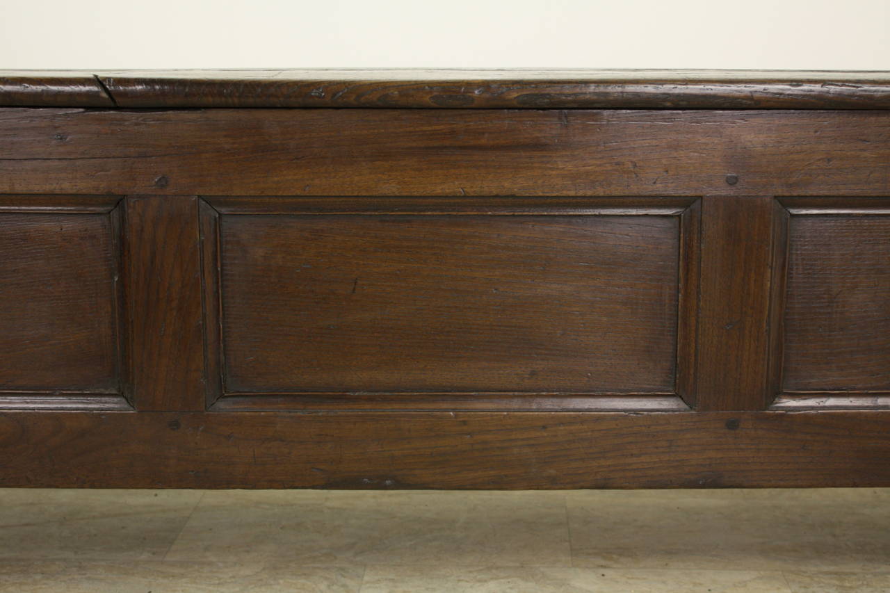 French Antique Chestnut Coffer In Good Condition In Port Chester, NY