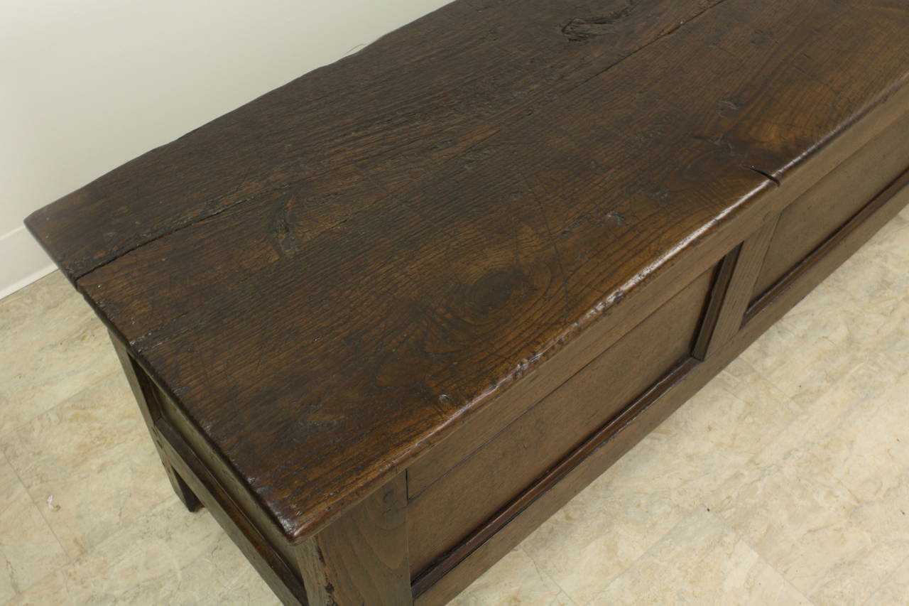 French Antique Chestnut Coffer 1