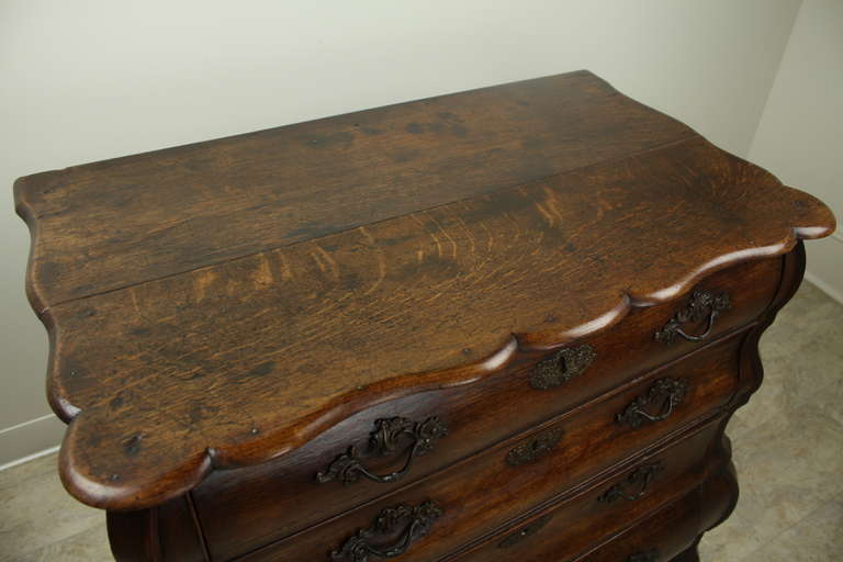 18th C Dutch Oak Commmode 1