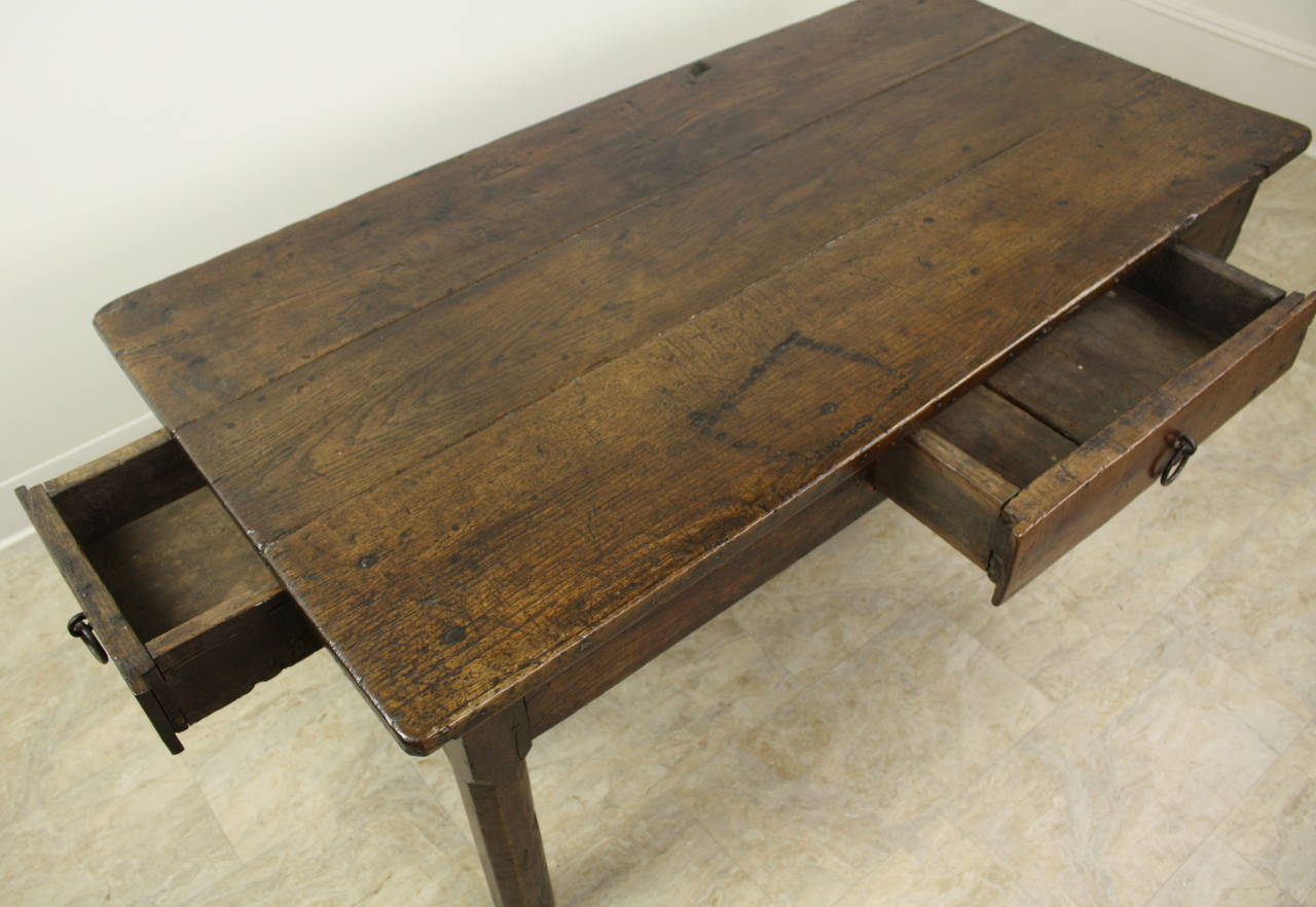 Early French Oak Coffee Table 1