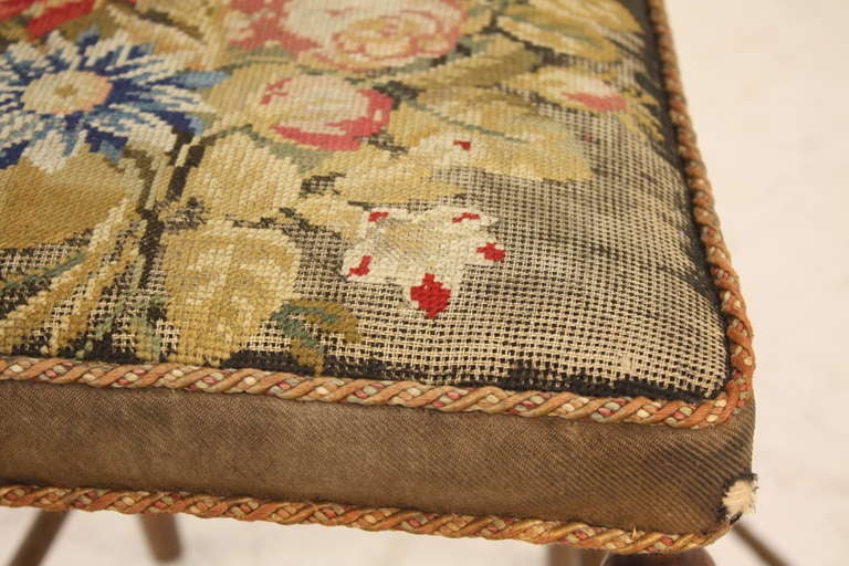 Early English Child's Chair, Needlepoint Seat Cover 3