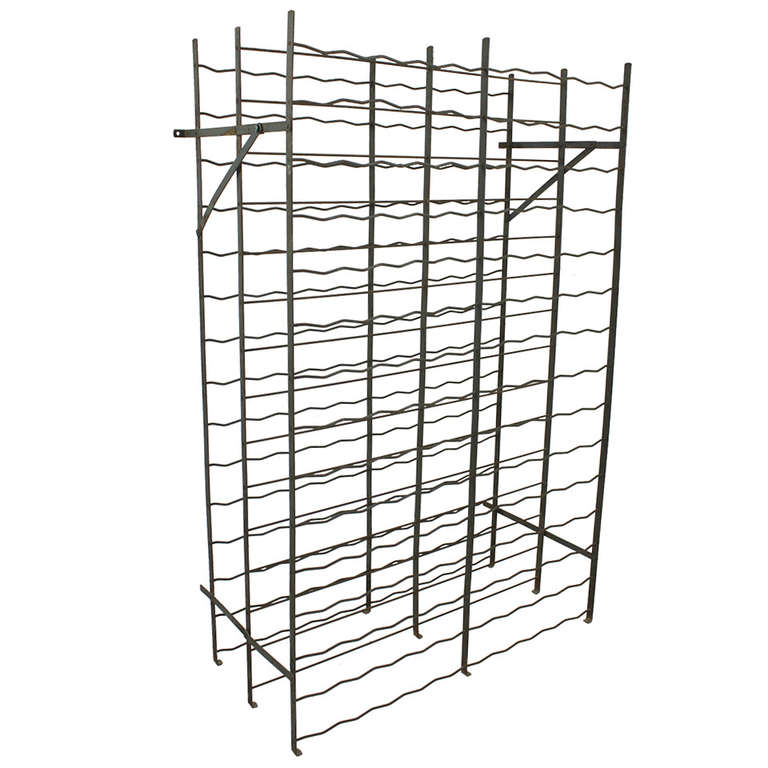 French Antique Metal Wine Rack at 1stDibs