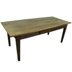 Antique French Oak Farmhouse Table.