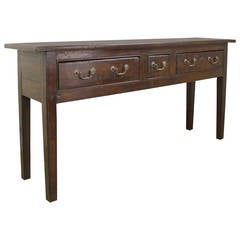 French Used Three-Drawer Chestnut Server