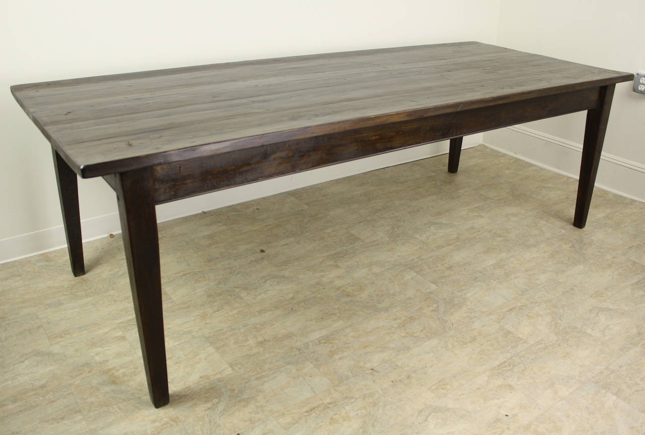 English 8' Dark Pine Farm Table

Large and very sturdy, this table is custom made for us in England, and is designed to give excellent seating options. Very strong and dramatic, it offers a 25