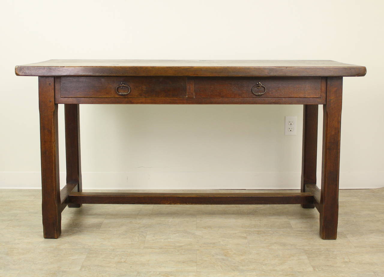 Antique French Oak Console Table In Good Condition In Port Chester, NY