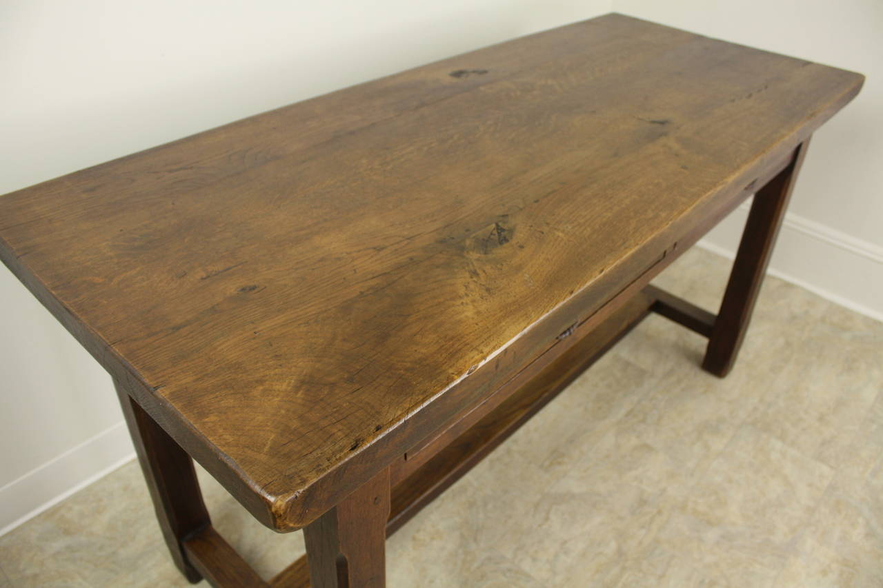 Iron Antique French Oak Console Table