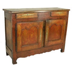 Antique 18th Century French Country Buffet, Original Red Stain