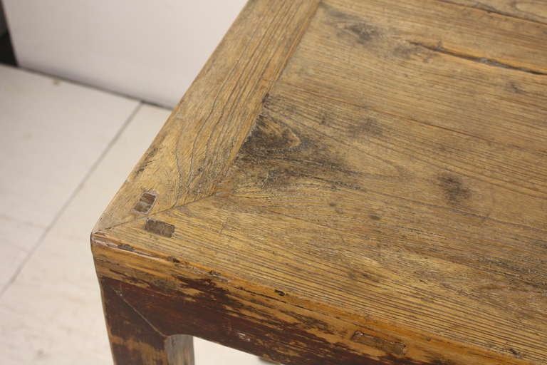 Wood Small Antique Rustic Chinese Console