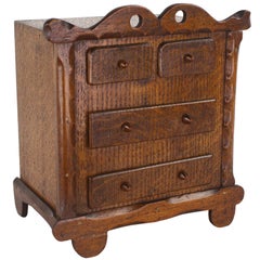 Antique English Miniature Oak Chest of Drawers