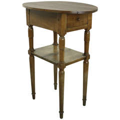 French Antique Cherry Oval Occasional Table