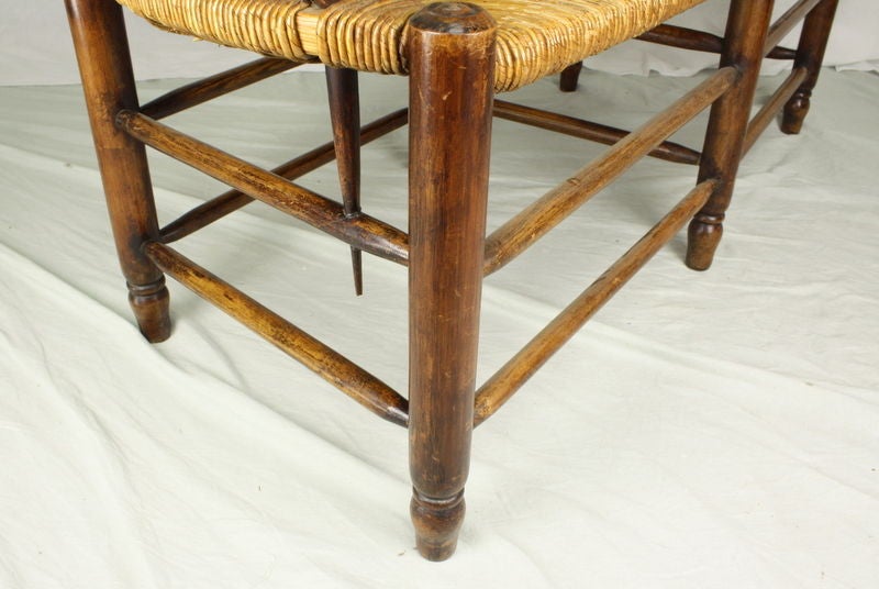 Two-Seat Antique French Country Cherry Bench 4